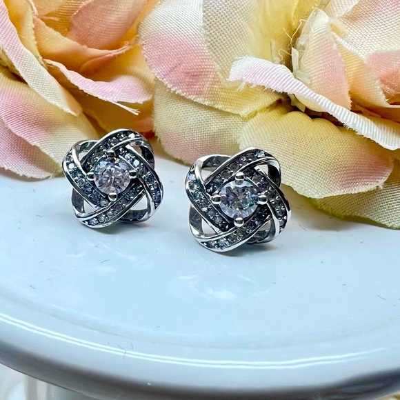 925 Sterling Silver Rhinestone Women’s Earrings - Picture 5 of 6
